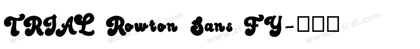 TRIAL Rowton Sans FY字体转换
